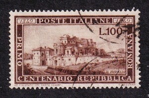 ▲イタリア・記念 ≪ローマ共和国100年≫1949年 1種完 Scott#518