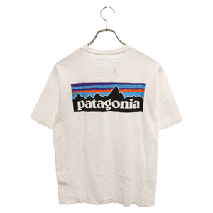 PATAGONIA パタゴニア P-6 LOGO T-Shirt オーガニックコットンバックロゴプリント半袖Tシャツ 38535 ホワイト