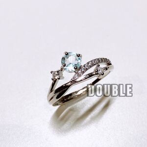 宝石質 0.5ct 宝石 ブルートパーズ リング