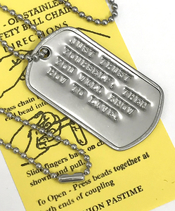 DP-091 名言格言 DOGTAG 自分自身を信じてみるだけでいい.きっと生きる道が見えてくる ドッグタグ USA 新品