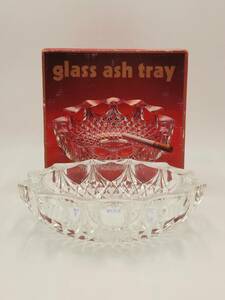 １円スタート　HASEGAWA GLASS glass ash tray ガラスアッシュトレイ ビクトリー灰皿 NTT クリスタルガラス 喫煙グッズ 昭和レトロ 箱付