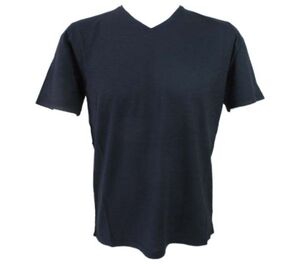 【durini】Others VNECK ヴイネック 夏物値下げ 35%OFF MADE IN ITALY VネックTシャツ 半袖 メランジ生地 綿100% インナー/ネイビー/50(XL)