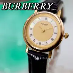 良品 BURBERRY シェル ラウンド ゴールド レディース腕時計 772