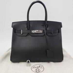 x/x/x/M022-624/ HERMES エルメス バーキン30 ボックスカーフ シルバー金具