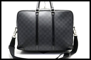 希少美中古■LOUIS VUITTON ダミエグラフィット PDV GM レザー 2way ビジネスバッグ ブリーフケース ルイヴィトン■1031hx462-5K