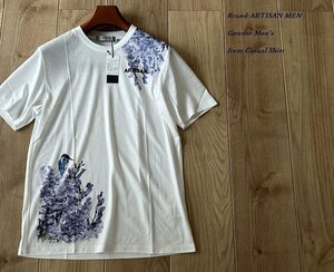 新品 ARTISAN アルチザン メン 日本製 文化企画 ショートスリーブTシャツ 01ホワイト Mサイズ 42TG21 定価18,700円