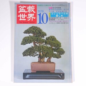 盆栽世界 No.102 1978/10 樹石社 雑誌 園芸 ガーデニング 植物 盆栽 特集・コショウバイの挿し木 松柏盆栽の美 ほか