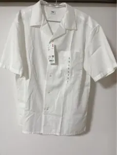 【新品・未使用】UNIQLO オープンカラーシャツ （半袖） ホワイト