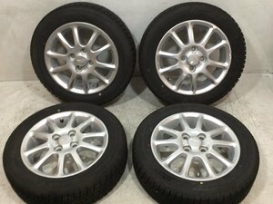 7～8分山 ヨコハマ IG60 155/65R14 75Q 2022年 ダイハツ純正 14x4.5J +45 4H 100 ハブ径54ｍｍ 4本 スタッドレスタイヤ