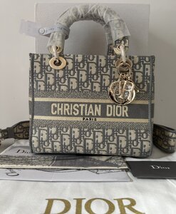 クリスチャン・ディオール Christian Dior Lady D-Lite ハンドバッグ ショルダーバッグ 2WAY トラ レディー