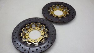 A996 DUCATI 400ss ブレンボ 鋳鉄フロントブレーキディスクローター左右 brembo　ドゥカティ