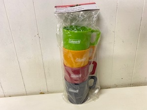 【 未使用 】 4個セット コールマン マグ マグカップ プラスチック / Coleman NORDIC COLOR MUG 4PC / 電子レンジ 食洗機(上段) OK 管理HO