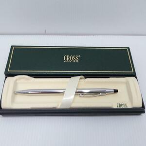 CROSS クロス 回転式 ボールペン シルバー ケース付 文房具 筆記具