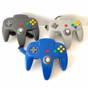 ニンテンドー64 コントローラー　グレー　ブラック　ブルー　3個セット　N64