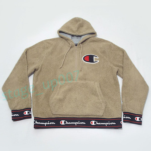 Champion（チャンピオン）／インポート ボア ハーフジップパーカー・シェルパ H/Z プルオーバーフーディ S30074/size2XL（美品）／管SHGQ