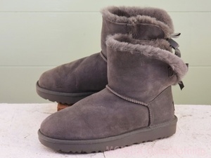 MK547◆レディース UGG ムートンブーツ グレー 26.5cm