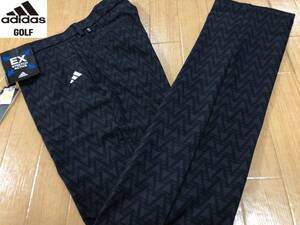 ・スピード発送 adidas Golf(アディダスゴルフ) EX STRETCH ACTIVE グラフィックプリントパンツ NMH96(ブラック／グレーシックス )８５