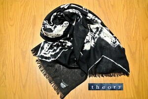 ◎美品！theory【セオリー】ろうけつ染め！カシミヤ×絹(シルク)大判ストール(*^_^*)定価25,000円前後