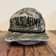 アメカジ 古着 ミリタリー 軍 キャップ US ARMY 刺繍 ロゴ デジカモ