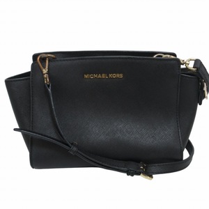 マイケルコース MICHAEL KORS MKシグネチャー ショルダーバッグ 斜め掛け 肩掛け ゴールド金具 黒 ブラック 0512 ■GY14 レディース