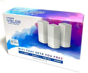 ☆送料無料 美品 Linksys リンクシス WHW0303 ホワイト WiFi 5ホールホームメッシュシステム トライバンド 無線LANルーター3台パック