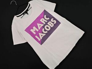 ネコポスOK MARC JACOBS マークジェイコブス プリント Tシャツ sizeS/白 ■◆ ☆ egc9 レディース