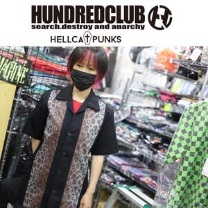 【 HUNDRED CLUB 】ヒョウ柄ワークシャツ3 ハンドレッドクラブ HELLCATPUNKS ヘルキャットパンクス