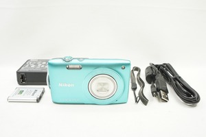 【適格請求書発行】美品 Nikon ニコン COOLPIX S3300 コンパクトデジタルカメラ ミントグリーン【アルプスカメラ】240606e