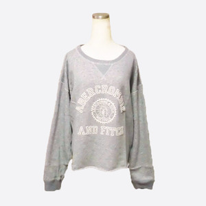 ★SALE★Abercrombie & Fitch/アバクロ★カットオフクルーネックスウェット (Heather Grey/M)