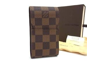 ■新品■未使用■ LOUIS VUITTON ルイヴィトン N63024 ダミエ エテュイ シガレットケース 煙草ケース メンズ ブラウン系 BJ4454