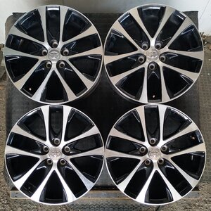 管理番号：A10-240【4本価格】【18×7J 5x114.3 ET+51 ハブ60】トヨタTOYOTA純正・50系エスティマ等・ブラポリ・適格請求書発行可能