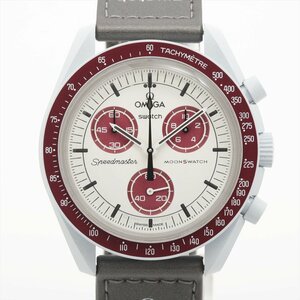 ■ 1円 ～ 正規 現行 美品 参定4万■ オメガ × スウォッチ OMEGA × swatch ミッション トゥ プルート ■箱説 ムーンスウォッチ SO33M101