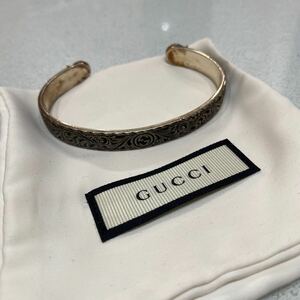 ソ）GUCCI グッチ　 ブレスレット バングル シルバー 925 アクセサリー　ファッション小物　銀　しぶい