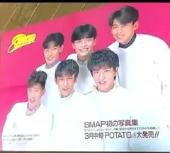 SMAP ポスター　1992年1月1日発行POTATO 付録　初期　レア物　希少