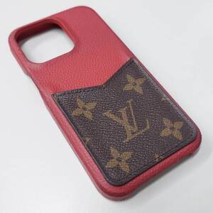 1円～ LV ルイヴィトン LOUIS VUITTON iPhone ケース 13Pro バンパー ス スマホケース 赤 レッド