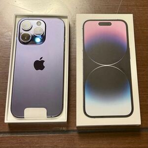 【極美品】iPhone14pro 256GB ディープパープル　送料無料&匿名配送