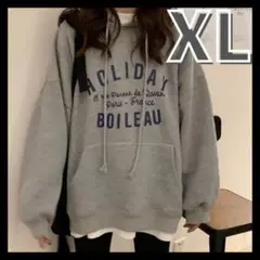 パーカー　オーバーサイズ　スウェット　パーカー　新品　グレー　XL　LL