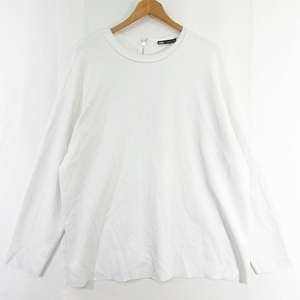 ザラ ZARA プルオーバー カットソー Tシャツ 長袖 ストレッチ レーヨン S ホワイト 2298/478 kz7778 レディース