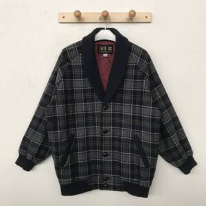 DAKS LONDON ダックス メンズ クルミ釦 チェック柄 ショールカラーブルゾン 日本製 美品 size M