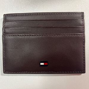 TOMMY HILFIGER カードケース カード入れ レザー ブラウン　トミーヒルフィガー　メンズ　レディース　ブランド