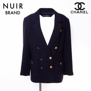 シャネル CHANEL ジャケット ウール ネイビー