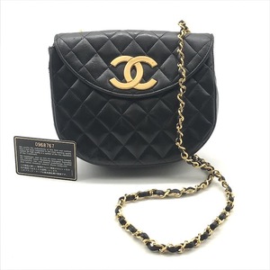 CHANEL シャネル デカココマーク マトラッセ チェーン ショルダー バッグ ブラック a2379