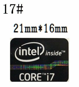 17# 二三代目【CORE i7黒】エンブレムシール ■21*16㎜■ 条件付き送料無料