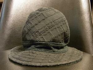 CA4LA ハット 麻×コットン 黒 SIZE 54cm カシラ 帽子