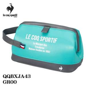 ルコックスポルティフ ゴルフ QQBXJA43 マグネット式 がま口開閉 ポーチ グリーン le coq sportif GOLF GR00 2024　30p 即納