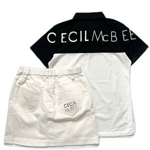 【送料無料】CECIL McBEE green セシルマクビーゴルフ　セットアップ　ゴルフ　2 ポロシャツ スカート　レディース　上下　2点セット