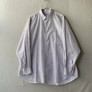 90s COMME des GARCONS HOMME ストライプ シャツ / ホワイト バーガンディ オーバーサイズ ビンテージ 田中オム T4-01036-61027 sale