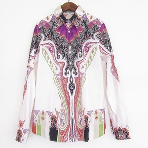 #anc エトロ ETRO シャツ・ブラウス 44 白 マルチカラー ペイズリー柄 イタリア製 レディース [746264]