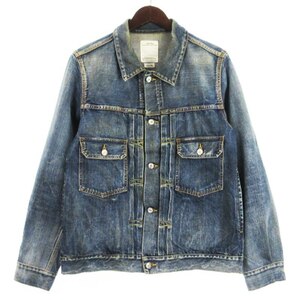 ビズビム VISVIM 19AW JKT DRY DMGD-1000 デニム ジャケット ヴィンテージ加工 0119205006006 インディゴ 2 メンズ