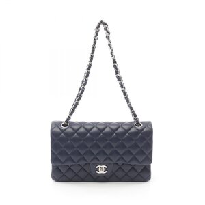 シャネル マトラッセ Wフラップ ブランドオフ CHANEL ラムスキン（羊革） ショルダーバッグ ラムスキン 中古 レ